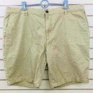 Mens 42 Dockers Shorts Khaki Cotton Tan Bermudas Walk‎ Chinos Flat Front